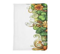 Custodia per passaporto in pelle Combo Ultra Sottile Portafoglio Combo per Donne Uomini Famiglia Documenti Organizer Accessori Viaggio Essentials Shamrocks Lucky St, Shamrocks Lucky St, 1 size, Casual