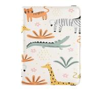 Custodia per passaporto in pelle Combo ultra sottile portafoglio porta passaporto per donne e uomini carino passaporto libro viaggio carino selvaggio bambino leone gatti, Multi, 1 size, Casual