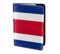 Custodia per passaporto in pelle con bandiera del Costa Rica stampa ecologica in vera pelle essenziale da viaggio