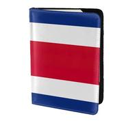 Custodia per passaporto in pelle con bandiera del Costa Rica stampa ecologica in vera pelle essenziale da viaggio