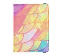 Custodia per passaporto in pelle con drago arcobaleno scintillante, per viaggi, documenti di viaggio, organizer, passaporto da donna, ultra sottile, con drago arcobaleno scintillante, 1 taglia,
