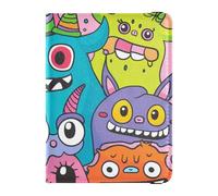 Custodia per passaporto in pelle con mostro divertente e vaccino, custodia per passaporto, leggera, Festa Mostro Divertente, 1 size