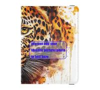 Custodia per passaporto in pelle con motivo animale giallo ad acquerello, custodia per vaccino, custodia per passaporto combinata con blocco RFID, impermeabile, Acquerello giallo animale, 1 size