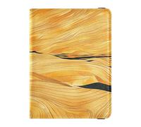 Custodia per passaporto in pelle con stampe artistiche con paesaggio sabbioso, portafoglio per passaporto, badge, carta d'identità, vaccino, portafoglio leggero, Stampe artistiche paesaggistiche, 1