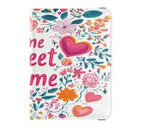 Custodia per passaporto in pelle, impermeabile, combinata, per donne e uomini, per passaporto, viaggi, San Valentino, fiori, casa, dolce casa, San Valentino fiori Home Sweet Home, 1 size, Casual