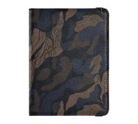 Custodia per passaporto in pelle marrone nera mimetica retrò per documenti di viaggio organizer per passaporto per uomo ultra sottile