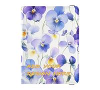 Custodia per passaporto in pelle personalizzata Combo New Brunswick Viola Viola Beauty Flowers porta carte personalizzabile Custodia per passaporto Custodia per passaporto Custodia impermeabile, New