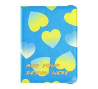 Custodia per passaporto in pelle personalizzata con sfumatura foglia di tè San Valentino amore personalizzato documenti di viaggio organizer protezione badge ID vaccino titolare carta portafoglio