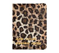 Custodia per passaporto in pelle personalizzata Custodia protettiva per vaccino personalizzabile con stampa leopardata Custodia protettiva per passaporto impermeabile, stampa leopardata, Stampa