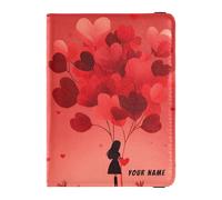 Custodia per passaporto in pelle personalizzata Portafoglio con nome personalizzato Portafoglio leggero Combo per donne uomini Famiglia Badge ID Vaccino Card Holder Wallet Travel Essentials, Multi18.,