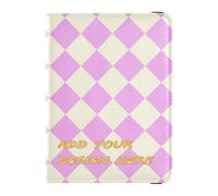 Custodia per passaporto in pelle personalizzata viola beige custodia protettiva per vaccino personalizzato carino libro passaporto ultra sottile, viola beige, Viola Beige