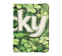 Custodia per passaporto in pelle portafoglio ultra sottile porta carte vaccino combo per donne e uomini organizer documenti accessori essenziali da viaggio St.Patrick's Lucky, San Patrizio è