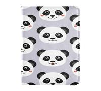 Custodia per passaporto in pelle portafoglio ultra sottile portafoglio porta passaporto per donne uomini famiglia organizer documenti accessori viaggio carino panda faccia senza cuciture cartone