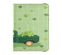 Custodia per passaporto in pelle PU Combo leggero portafoglio porta passaporto per donne uomini famiglia carino passaporto libro viaggio camion di San Patrizio, Camion di San Patrizio, 1 size, Casual