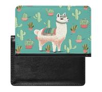 Custodia per passaporto in pelle PU con cactus alpaca, custodia per passaporto, custodia per passaporto, ultra sottile, custodia protettiva per passaporto, per donne e uomini