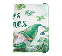 Custodia per passaporto in pelle PU, impermeabile, con porta carte di vaccino, per donne e ragazze, carino, passaporto, viaggi, gnomo di San Patrizio, baci e desideri, Lo gnomo di San Patrizio bacia