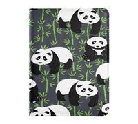 Custodia per passaporto in pelle PU, impermeabile, porta carte di credito, custodia per passaporto, per donne, uomini, famiglia, carino, libro passaporto, viaggio, disegnato a mano e graziosi panda,