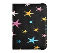 Custodia per passaporto in pelle PU, leggera, custodia protettiva per vaccini, per vacanze in famiglia, organizer per documenti, accessori essenziali da viaggio, stella marina, Multi, 1 size, Casual