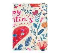 Custodia per passaporto in pelle PU portafoglio impermeabile portafoglio porta passaporto per donne uomini organizer documenti accessori viaggio San Valentino fiori rosso amore cuore felice San