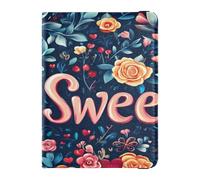 Custodia per passaporto in pelle PU portafoglio ultra sottile per passaporto per vacanze in famiglia organizer per documenti accessori da viaggio essenziali per San Valentino fiori d'oro amore dolce,