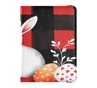 Custodia per passaporto in pelle PU ultra sottile Combo per donne ragazza organizer documenti accessori viaggio giorno pasquale coniglio carote acquerello uova, Giorno di Pasqua Coniglio Carote