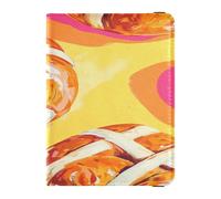 Custodia per passaporto in pelle PU ultra sottile custodia protettiva per donne uomini famiglia badge ID vaccino titolare portafoglio viaggio Happy Easter Hot Cross Buns, Happy Easter Hot Cross Buns,