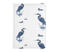 Custodia per passaporto in pelle PU ultra sottile porta carte di credito custodia per passaporto per donne uomini carino passaporto libro viaggio essenziale uccelli acquatici nei colori blu, Multi, 1