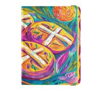 Custodia per passaporto in pelle PU ultra sottile portafoglio porta passaporto per donne e uomini carino passaporto libro viaggio Happy Easter Hot Cross Buns, Happy Easter Hot Cross Buns, 1 size,
