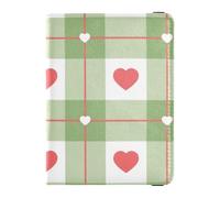 Custodia per passaporto in pelle rossa e verde con scritta "Valentine Love", impermeabile, Rosso e verde amore di San Valentino, 1 size