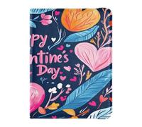 Custodia per passaporto in pelle ultra sottile custodia per passaporto per donne e uomini carino libro passaporto viaggio San Valentino floreale foglie cuore ramo felice San Valentino, San Valentino