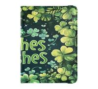 Custodia per passaporto in pelle ultra sottile portafoglio porta passaporto per donne ragazze carino passaporto libro viaggio San Patrizio baci desideri, Auguri di baci di San Patrizio, 1 size, Casual