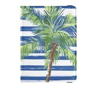 Custodia per passaporto in pelle verde con alberi tropicali estivi per viaggi Vaccino Card Holder Cover Combo Custodia per passaporto Custodia per documenti da viaggio Portafoglio per le donne Ultra