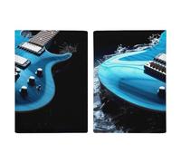 Custodia per passaporto per chitarra, impermeabile, da viaggio, in pelle PU, con scomparti per carte di credito, colore: blu
