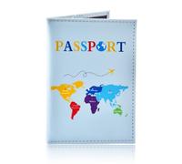 Custodia per passaporto per donne e uomini, in pelle PU, porta passaporto, aereo, da viaggio, essenziale per gli amanti dei viaggi, regali di compleanno di Natale per migliore amica, figlia, sorella
