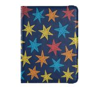 Custodia per passaporto per viaggi con stelle marine blu navy custodia per passaporto per donne uomini con slot per carte