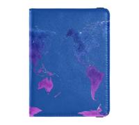 Custodia per passaporto per viaggi mappa del mondo acquerello passaporto libro custodia per donne uomini con slot per carte