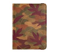 Custodia per passaporto per viaggi mimetica foglie autunnali custodia per passaporto per donne uomini con slot per carte