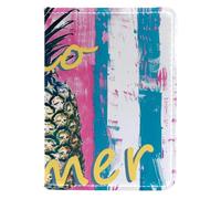 Custodia per passaporto, portafoglio per donne e uomini, in pelle PU, per passaporto, Hello Summer Pineapple, modello1633, 10x14cm/4x5.5 in