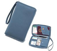 Custodia per passaporto RFID Cross Body Portafoglio da viaggio con blocco in pelle, per viaggi e carte di credito (4#)