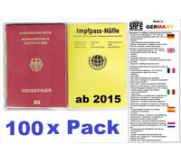 Custodia Per Passaporto Vaccinale E Passaporto 100 X Pack