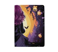 Custodia per passaporto vintage con granchio nautico per donne, Halloween Donne Viola