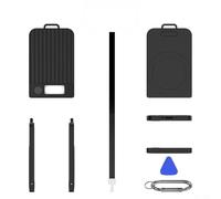 Custodia per PC con supporto magnetico e cordino per registratore vocale AI Plaud Note/Note Pro, guscio protettivo trasparente con tracolla (nero)