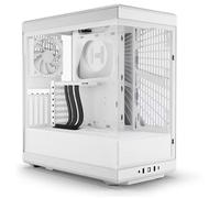 Custodia per PC da gioco Hyte Y40 bianca, ATX, vetro panoramico in 2 pezzi, supporto grafico verticale, 2 ventole da 120 mm