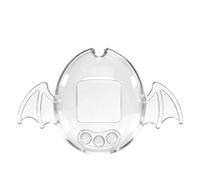 Custodia per PC in cristallo compatibile con Tamagotchi Original, copertura antiurto con foro per cordino e ali staccabili, diavolo trasparente
