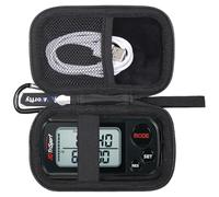 Custodia per pedometro Realalt 3DTriSport Walking 3D con clip e cinghia, custodia protettiva rigida da viaggio (nero)