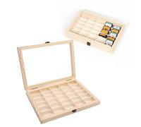 Custodia per pellicola da 35 mm 135, 30 slot in legno 135 Custodia per esposizione di rullini da 35 mm con copertura antipolvere, contenitore per pellicola, pellicola non inclusa