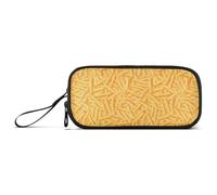 Custodia per pennarelli per patatine fritte per ragazze, colore giallo | Astuccio per matite per adulti, con solide tasche interne, layout di facile accesso per il trasporto quotidiano