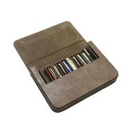 Custodia per penne stilografiche in pelle con 12 scomparti, realizzata a mano, vintage, stampa Crazy Horse, custodia protettiva per penne in pelle, custodia protettiva per penne, confezione regalo