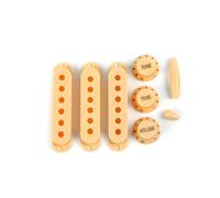 Custodia per pickup a bobina singola per chitarra elettrica, 1 volumi, 2 manopole di tono, interruttori, parte di punta, per chitarra elettrica, con manopola di controllo del tono dei volumi