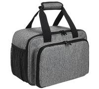 Custodia per pittura acrilica portatile per 54 bottiglie, borsa portaoggetti con tasche extra e doppie cerniere